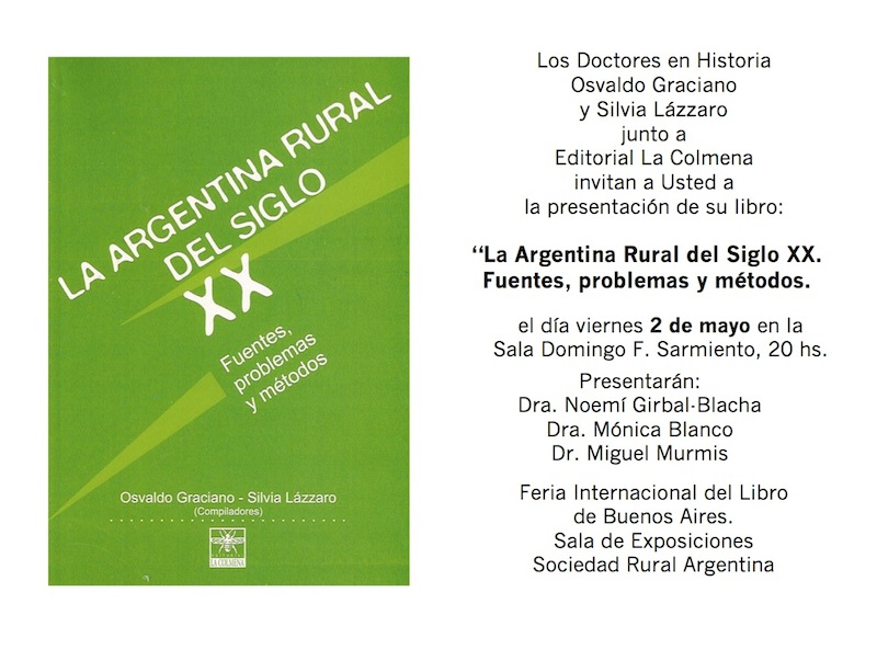 Presentación 2008 de La Argentina Rural del Siglo XX